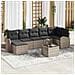 Set Divano da Giardino 8 pcs Grigio Poly Rattan - Foto miniatura 2