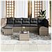 Set Divano da Giardino 8 pcs Grigio Poly Rattan - Foto miniatura 3