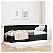 Cornice del letto ad angolo Nero 80 x 200 cm Velluto - Foto miniatura 2