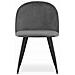 BELLO Chair Set di 4 sedie in velluto grigio scuro con gambe nere - Foto miniatura 4