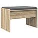 Panca per ingresso con cuscino Rovere Sonoma 63 x 38 x 40 cm - Foto miniatura 1