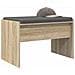 Panca per ingresso con cuscino Rovere Sonoma 63 x 38 x 40 cm - Foto miniatura 3
