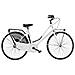 Bici Da Ragazza Linea Olanda Bicicletta City Bike Ol24 Senza Cambio 1v Completa Di Accessori Con Luci A Led - 40 Bianco - Foto miniatura 1