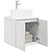 Mobile Lavabo da Parete Bianco Lucido 49,5 x 44,5 x 65 cm - Foto miniatura 2