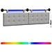 Testiera sospesa Con luce LED Grigio Nuvola Tessuto - Foto miniatura 1