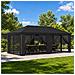 Copertura Gazebo con Pareti Laterali 6 x 3 m Nero Poliestere - Foto miniatura 2