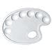 pz. 1 Tavolozza Plastica Cm. 24X17 Ovale bianco 17x24 cm 184 - Foto miniatura 1