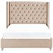 Letto Imbottito Con Rete A Doghe Beige 180 X 200 Cm Lubbon - Foto miniatura 28