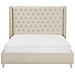 Letto Imbottito Con Rete A Doghe Beige 180 X 200 Cm Lubbon - Foto miniatura 11