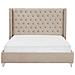 Letto Imbottito Con Rete A Doghe Beige 180 X 200 Cm Lubbon - Foto miniatura 19