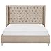 Letto Imbottito Con Rete A Doghe Beige 180 X 200 Cm Lubbon - Foto miniatura 22
