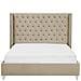 Letto Imbottito Con Rete A Doghe Beige 180 X 200 Cm Lubbon - Foto miniatura 9