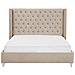 Letto Imbottito Con Rete A Doghe Beige 180 X 200 Cm Lubbon - Foto miniatura 26