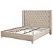 Letto Imbottito Con Rete A Doghe Beige 180 X 200 Cm Lubbon - Foto miniatura 23