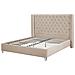 Letto Imbottito Con Rete A Doghe Beige 180 X 200 Cm Lubbon - Foto miniatura 18