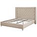 Letto Imbottito Con Rete A Doghe Beige 180 X 200 Cm Lubbon - Foto miniatura 25