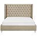 Letto Imbottito Con Rete A Doghe Beige 180 X 200 Cm Lubbon - Foto miniatura 7