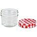 Vasi Marmellata In Vetro Coperchio Bianco E Rosso 24 Pz 110 Ml - Foto miniatura 4