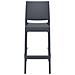 Set 2 Sgabelli Bar Maya Impilabili In Polipropilene - Coppia Sedie Sgabello Alte Outdoor Con Schienale Bancone H75CM con Poggiapiedi Grigio Scuro - Foto miniatura 3