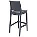 Set 2 Sgabelli Bar Maya Impilabili In Polipropilene - Coppia Sedie Sgabello Alte Outdoor Con Schienale Bancone H75CM con Poggiapiedi Grigio Scuro - Foto miniatura 5