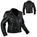 Giacca Chiodo Classico Donna Pelle Foderato Custom Vintage Stile Nero Xs - Foto miniatura 1