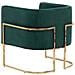 Poltrona In Velluto Verde Sirkka - Foto miniatura 3