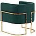 Poltrona In Velluto Verde Sirkka - Foto miniatura 17
