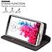 Custodia Compatibile Con Lg G3 In Grigio Nero - Coperchio Protettiva Con Chiusura Magnetica, Funzione Stand E Tasca Per Le Carte - Foto miniatura 2