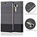 Custodia Compatibile Con Lg G3 In Grigio Nero - Coperchio Protettiva Con Chiusura Magnetica, Funzione Stand E Tasca Per Le Carte - Foto miniatura 5