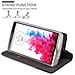 Custodia Compatibile Con Lg G3 In Grigio Nero - Coperchio Protettiva Con Chiusura Magnetica, Funzione Stand E Tasca Per Le Carte - Foto miniatura 8