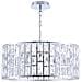 Elegante Lampadrio Pendente A Sospensione Regolabile, In Metallo Cromato, Paralume In Cristallo, Cavo Lungo, Design Moderno, Per 4 Lampadine E27, 60w 220-240v (non Incl)  - Foto miniatura 1