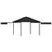 Gazebo Tetto Doppio Estendibile 3x3x2,75 m Antracite 180 g /m² - Foto miniatura 1