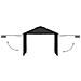 Gazebo Tetto Doppio Estendibile 3x3x2,75 m Antracite 180 g /m² - Foto miniatura 4
