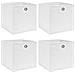 Scatole Portaoggetti 4pz Bianche 32x32x32 cm Tessuto - Foto miniatura 1