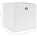 Scatole Portaoggetti 4pz Bianche 32x32x32 cm Tessuto - Foto miniatura 5