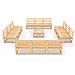 Set Divani Da Giardino 13 Pz In Legno Massello Di Pino - Foto miniatura 6
