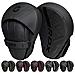 Boxe Pads Curve Guanti Mezzi Del Fuoco Maya Cuoio Kara Hook E Pads Formazione Jab Regolabile Strap Ventilate Mma Muay Thai Kickboxing Coaching Arti Marziali Di Punzonatura A Mano Target Sciopero Shield - Foto miniatura 1