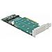 Pci Express X8 Card To 2 X Internal Nvme M. 2 Key M - Bifurcation - Speicher-controller - M. 2 - M. 2 Nvme Card Low-profile - Pcie 4,0 X8 (89045)  - Foto miniatura 3