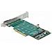 Pci Express X8 Card To 2 X Internal Nvme M. 2 Key M - Bifurcation - Speicher-controller - M. 2 - M. 2 Nvme Card Low-profile - Pcie 4,0 X8 (89045)  - Foto miniatura 1