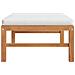 Poggiapiedi con Cuscino Crema in Legno Massello di Teak - Foto miniatura 3