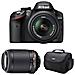 D3200 + AF-S DX NIKKOR 18-55mm f / 3.5-5.6G VR + AF-S DX VR Zoom-Nikkor 55-200mm f / 4-5.6G IF-ED, Auto, Nuvoloso, Flash, Fluorescente, Incandescente, Manuale, Ombra, Sunny, Bambini, Da vicino (Macro) , Paesaggio, Ritratto notturno, Ritratto, Sport, Neutrale, Vivace, Ottico, Batteria, Kit fotocamer - Foto miniatura 5