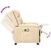 Poltrona Massaggiante Elettrica Crema In Tessuto - Foto miniatura 8
