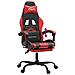 Sedia Da Gaming Con Poggiapiedi Nero E Rosso In Similpelle - Foto miniatura 3