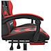 Sedia Da Gaming Con Poggiapiedi Nero E Rosso In Similpelle - Foto miniatura 5