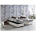 Letto Singolo Diana, Letto Contenitore Con Rivestimento In Tessuto, 100% Made In Italy, Apertura Laterale, Con Materasso Cm 80x190 Incluso, Bianco - Foto miniatura 1