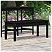 Panca da Giardino Nera 109x44x45 cm Legno Massello di Pino - Foto miniatura 3