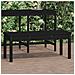 Panca da Giardino Nera 109x44x45 cm Legno Massello di Pino - Foto miniatura 1