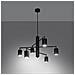 Lampadario Lemmi 6 Nero Sl. 1207 - Moderno Lampadari Nero 125x77x77 Cm - Foto miniatura 3