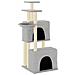Albero Per Gatti Con Tiragraffi In Sisal Grigio Chiaro 122 Cm - Foto miniatura 1