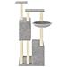 Albero Per Gatti Con Tiragraffi In Sisal Grigio Chiaro 122 Cm - Foto miniatura 3